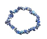 [A&S Crystals] LAPIS LAZULI Natural Stone Gemstone Stretchy Chip Bracelet