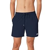 Speedo Mens Solid Seaside Volley 17" Elastic Waist Swim Short - Peacoat, Size - L