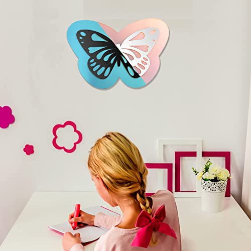 Wavy Acrylic Mirror Rainbow Irregular Wall Mirror Room Decor Aesthetic,Wave Mirror Colorful (Butterfly Shape ,17 Inch X12 Inch),Funky Mirrors For Wall,Weird Retro Decor,Asymmetrical,Amorphic Mirror #TOP5