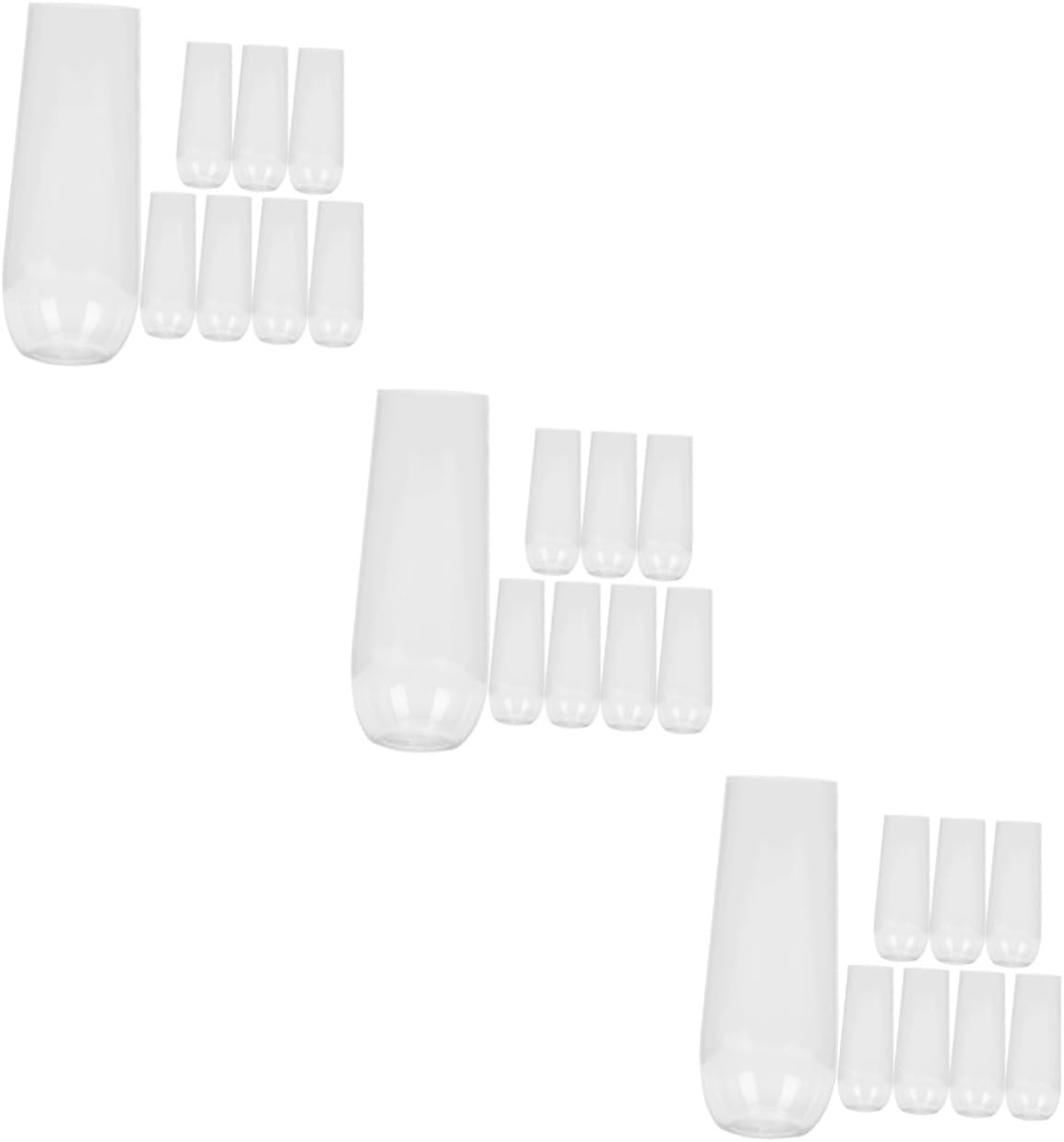 Garneck 24pcs Unbreakable Plastic Wine Cups Creative Drinking Glasses for Juice Whiskey and More for Parties Home and Events Fun Design