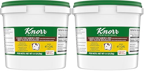 Image of Knorr Professional Caldo de Res,Beef Bouillon with Beef Flavor Granulated Base,Bouillon as a Base,Marinade,Flavor Enhancer,Shelf Stable Convenience,0g Trans Fat,4.4 lbs,(Pack of 2)