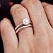 Dsnyu Womens Engagement Ring Rose Gold, Fashion Rings Moissanite 2ct Solitaire 2 Band Set Accessories 9K Rose Gold for Mother Size 9.5