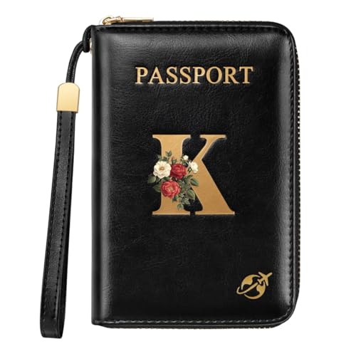 Simikol Passport Holder for Travel Personalized Wallet with Wristlet Women