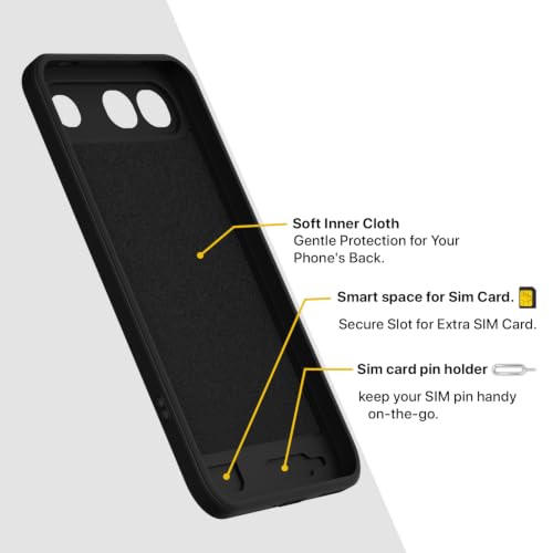 Image of Outlouders Back Cover for Vivo S2 5G | Soft Matte Silicone | Slim Fit | Magnetic-Safe Logo Design (Magnetic-Safe Not Compatible) | Shockproof | Camera Protection Bumper Case (Black)