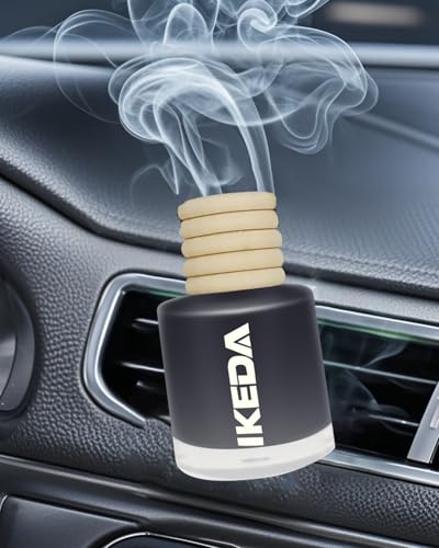Image of ikeda fragrance Car Air Freshener Hanging,Cylindrical Auto Scent with Vent Clip Bottle,45-Days Long Lasting Fragrance, Essential Oil Diffuser Odor Eliminator for Women (Circle, ice)