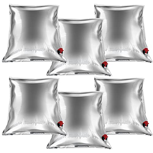 Frienda 6 Piezas Contenedores de Agua para Camping de 32 Galones, Bolsas Portátiles y Plegables de 5.3 Gal / 20 L con Grifo Aluminizado para Senderismo, Pesca y Emergencias miniatura 1