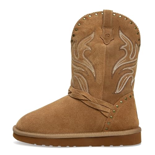 Lamo Women's Wrangler Boots for Women - NeverWet® water and Stain resistant technology - Cirrus footbed System™ - Cozy Faux fur lining 10.5" Women's Western Style boots4