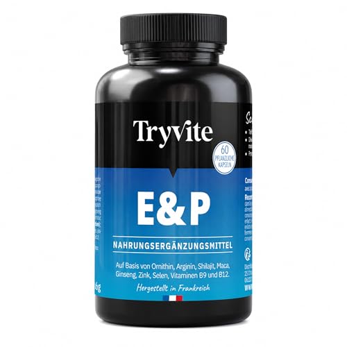 Ausdauer & Vitalität | L-Arginin + L-Citrullin | Shilajit (Mumijo), Maca & Ginseng + Zink | TRYVITE ENDURANCE&PERF 2026 | 60 vegane Kapseln