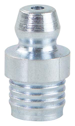 5-16 Straight Head Angle, Drive (Push-In) Grease Fitting, Zinc-Plated Steel, 5-8L, 5000 psi, PK10-1 Each - SET OF 4