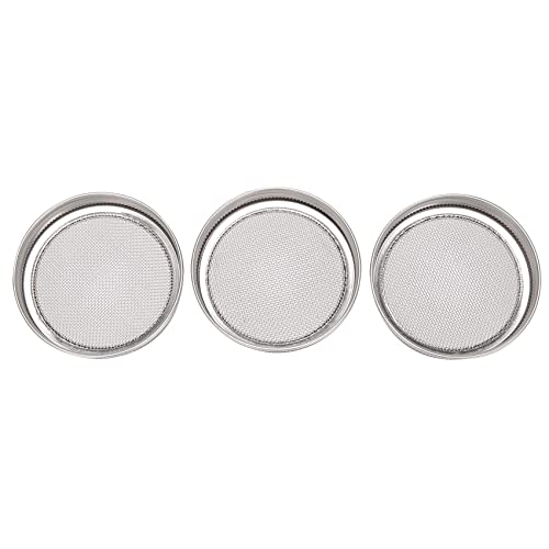 Xiniy Juego de 3 Kit de Tapa de Brote de Acero Inoxidable para una VentilacióN Apto para Frascos de AlbañIl de Boca de Conservas para Hacer Semillas de OrgáNicos en Su Casa/Cocina