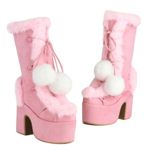 Bottes confortables pointure 42 avec talons chunky stables et chauds - 5