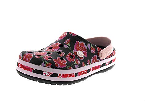 crocs Classic Lined Graphic II Clog, Floral/Black, 11 US Women / 9 US