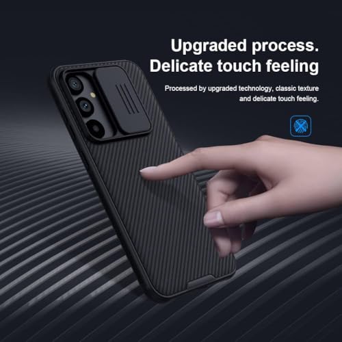 Image of Nilkin Classic Series Compatible for Samsung S23 FE (S23FE) Case with Camera Cover, [Camera Lens Protector] [Scratch-Resistant] [360 Full Protection] Shockproof Slim Phone Case (Black, S23-FE)