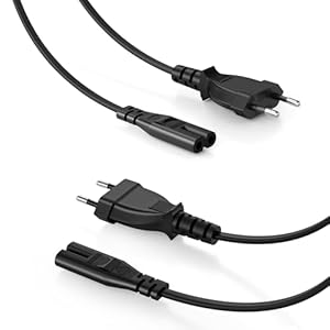 2 M C7 Figure 8 Laadkabel Compatibel met Sony PS4, PS5, Xbox X/S, voor HP, Imprimantes, Epson, Canon, voor Pixma, OfficeJet Pro, Envy 6700 6600 8500 4650 Printer Stroomkabel Zwart (2-Pack)