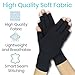 Vive Rheumatoid Arthritis Gloves - Men and Women Fingerless Compression Wrap for Hand Pain and Osteoarthritis - Black Hand Wrap for Arthritic Joint Symptom Relief - Open Finger Fit