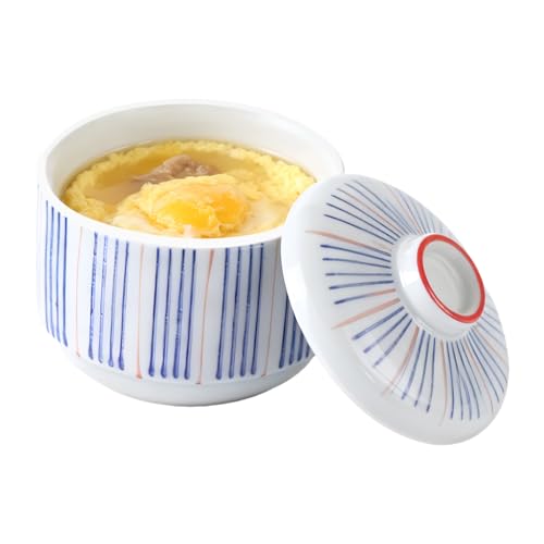 Cuencos para sopa – Cuencos de comedor redondos de cerámica de 9x9x8 cm, aptos para horno, vasijas individuales para hornear con tapa | Uso fácil Vasijas de sopa de para cocinar pollo pastel c