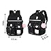Teenage girls Backpacks15.6 Inch Cute School Bag Elementary Middle High School College Backpack Girls School Large Capacity Waterproof Backpacks, Cute Black Fashion Backpacks Travel Backpack(Black)…