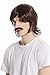 WIG ME UP- 91105-ZA4 Peluca y Bigote Hombre Carnval Halloween Largo años...