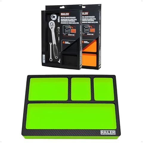 Railer EVA Foam Tool Tray – Premium Tool Box Accessories & Storage Organizer with a Built-In Bit & Socket Organizer for Your Tool Drawer Cover