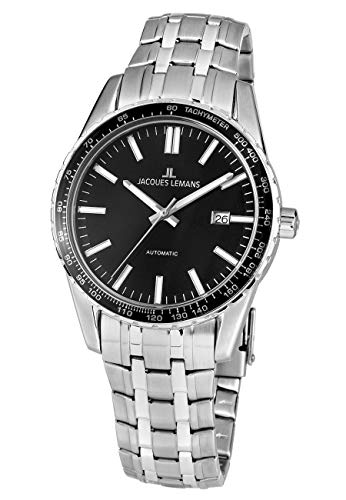 Preisvergleich Produktbild Jacques Lemans Herren-Uhren Analog Automatik One Size Schwarz 32016520