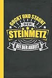 Guckt und Staunt der Steinmetz bei der Arbeit: Kalender Taschenkalender Geschenk (Steinbearbeitung Zubehör, Band 1)