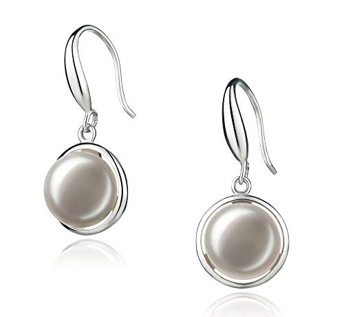 Holly White 9-10Mm Aa Quality Freshwater 925 Sterling Silver Cultured Pearl Earring Pair For Women #TOP21