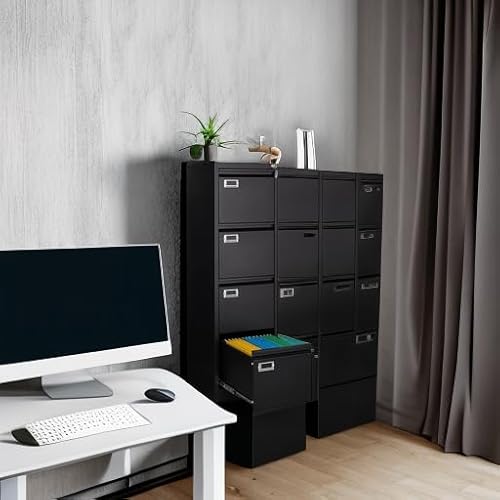 Fesbos 20230306FS 4 Drawers Vertical File Cabinets - Lateral Filing Cabinets - Metal Steel Lockable Storage Cabinets For Home Office To Hanging Files Letter/Legal/F4/A4 Size thumb #5