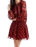 Lucky Brand womens Border Print Dress, Red/Multi, Medium US