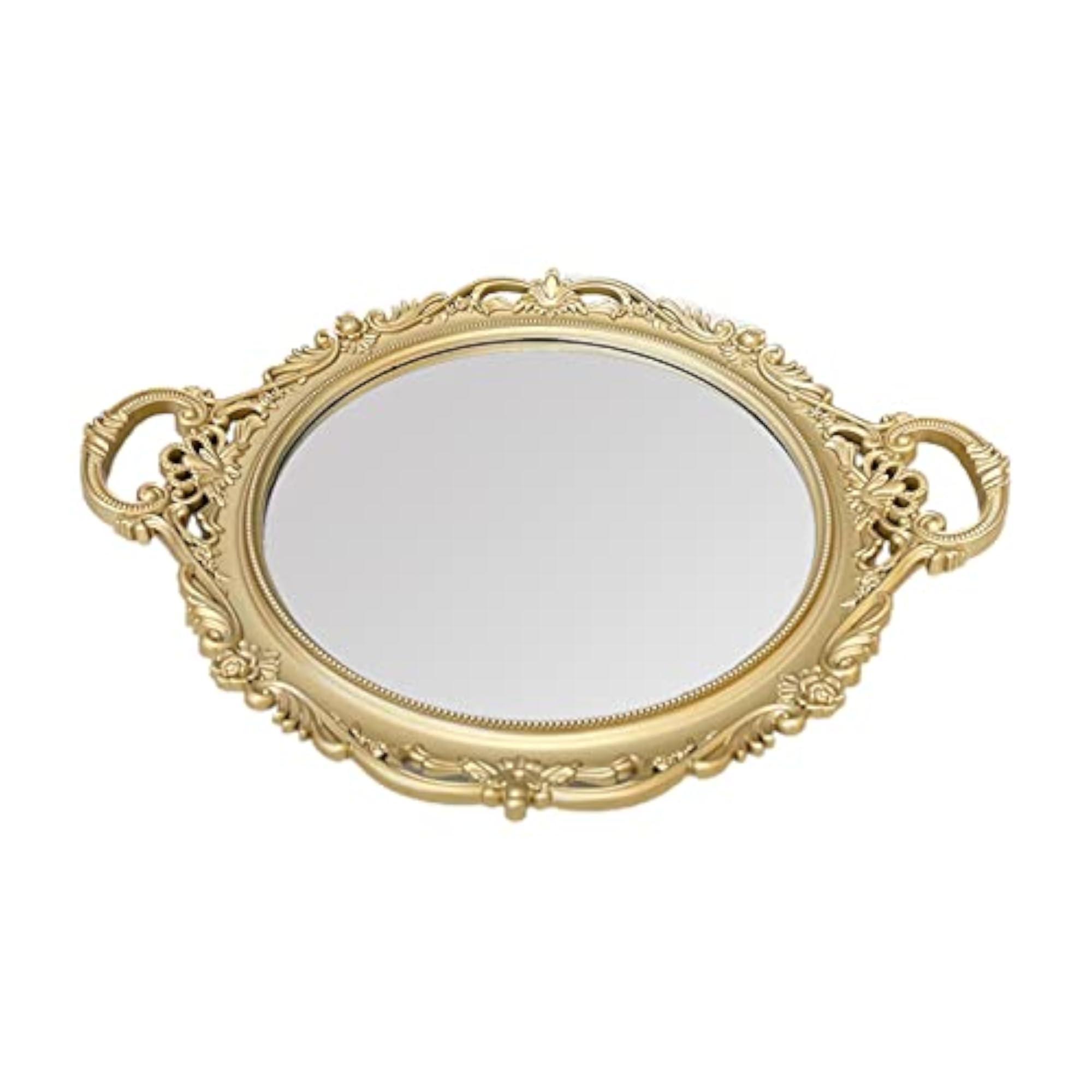 Ornate Mirror Decorative Tray for Jewelry Storage