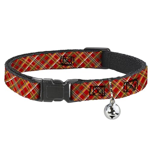 Collier pour chat breakaway Buckle Down à motif plaid réglable de 8 à 12 pouces