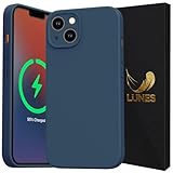 LUNES iPhone 13 ケース Magsafe対応 カメラ保護 スマホケース 耐衝撃 ワイヤレス充電 シンプル 全面保護 いPhone13 用 マグセーフ対応 シリコン カバー マグネット搭載 指紋防止 黄ばみなし (iphone13ケース, Blue)