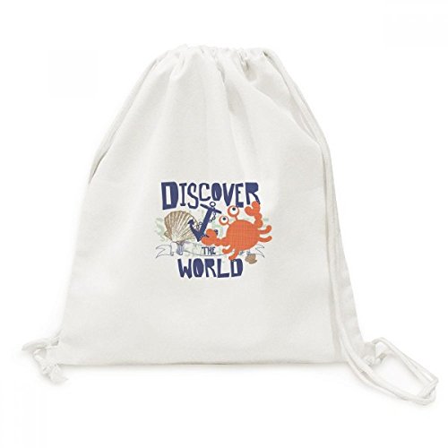Voyage sac toile drawstring backpack marine organism pour loisirs et randonnée légère