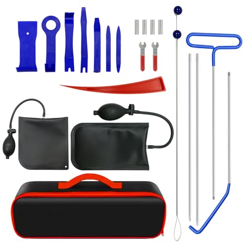 Tekeviss Portable Automotive Tool Set 22 PCS Stainless Steel Assorted 5th Wheel Pin Puller, 68 inches Pull Hook J-Hook