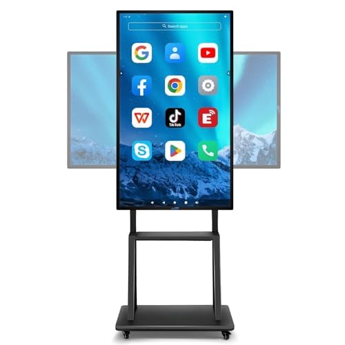 JYXCN Smart Board, 49" Digital Whiteboard with 8-Core CPU, Electronic Smartboard for Classroom Office Home, Screen Mirroring from Android 12 and iOS for Live Streaming (Board Only)