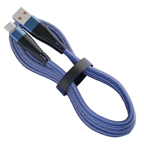 USB-C-Ladekabel - Auto-Schnellladekabel, Telefonzubeho Aus Geflochtenem Nylon, Integrierter Sensor 120 W, 10 A, Gerat Mit Typ-C-
