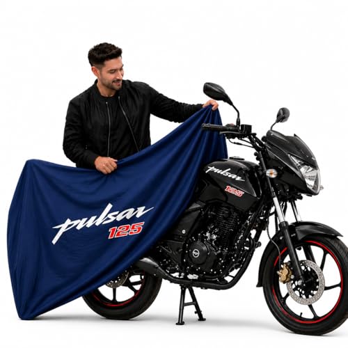 Image of Kayme Motorcycle Cover Waterproof Heavy Duty All Weather, Quad 4 Wheeler Cover Sun Rain Snow Protection (Blue, Pulsar 125)