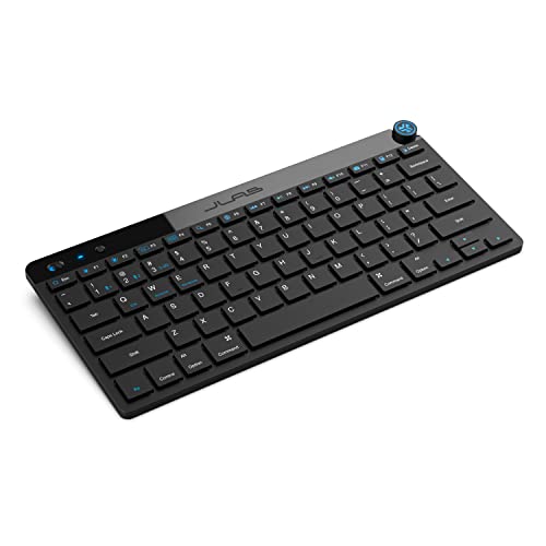 JLab Go Wireless Keyboard, Black, Connect Via Bluetooth or USB Wireless Dongle, Multi-Device...