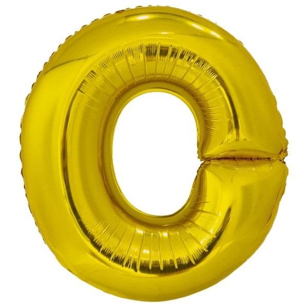 Amscan 9909590 9909590-Ballon en aluminium avec lettre O Doré 38