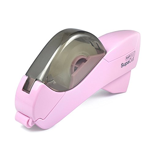 Rapesco 1441 SupaCut Dispensador de Cinta Adhesiva con 2 Rollos de Cinta, Rosa