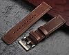 hemsut h Soft Leather Watch Bands for Men, Horween Quick Release Leather Watch Strap Vintage Watch Replacement Wrap of 22mm #2