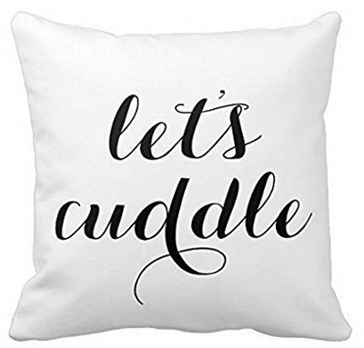 FFJPL Lets Cuddle Throw pillow Cover Decorative Throw Pillow Case with Zip Home Decor for Couch 16x16 inch