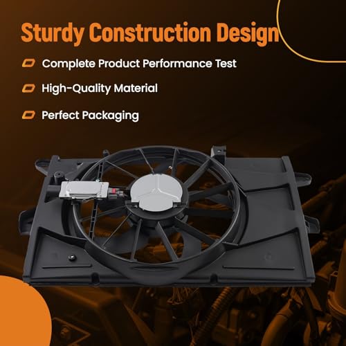 Image of maXpeedingrods 621-045 Radiator Cooling Fan for Ford Taurus Single Fan 2008-2012 with Control Module, for Mercury Sable 2008-2009, for Lincoln MKS 2009-2012, 621890 8G1Z8C607A 8G1Z8C607B FO3115174