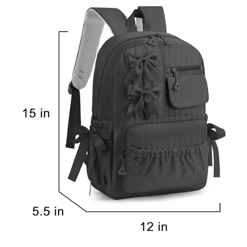 Image of Kids School Backpack for Girls Cute Kawaii Bookbag with Bows for Kindergarten Elementary