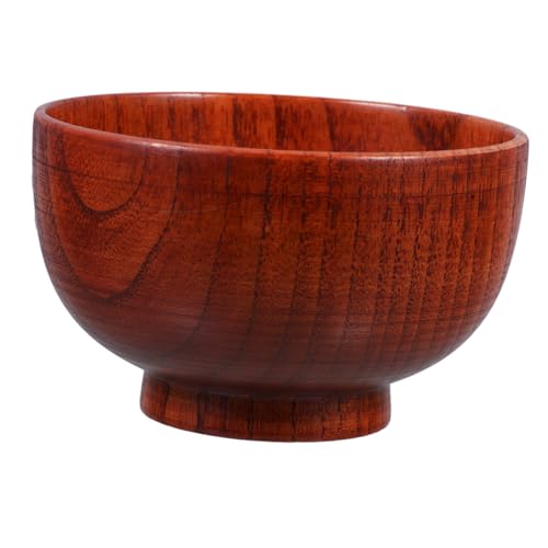 CHICAMPERA 1pezzi Ciotola di Legno Semplice per Snack Insalata e Cibo Contenitore per Casa in Legno di Durevole e Lavabile per Frutta Riso e Zuppa