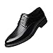 Buty Oxford dla mężczyzn koronkowe okrągły fartuch butę derby skórzana niska górna blok gumowa gumowa nierówna odporna na poślizg (Color : Black Perforated, Size : 44 EU)