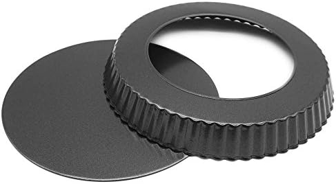 HOMOW 9 Inch Nonstick Quiche Pan With Removable Bottom, Removable Loose Bottom Tart Pan, Pie Pan