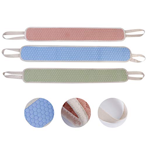 HEMOTON Escova Esfoliante de Banho Com Escova Esfoliante de Banho 3 PeÃ§as AlÃ§a Longa de Lavagem de