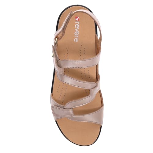 Image of Revere Shoes Emerald Back Strap Sandal for Women - Leather Sandals with Adjustable Straps - Lightweight Arch Support - Comfort Walking Sandals