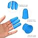 uxcell Silicone Finger Protectors, Anti-Slip Finger Cover, Finger Tips for Sewing, Sorting Paper, Blue, Small Size, 12 Pcs