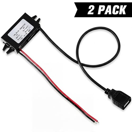 Image of Weewooday 2 Pieces 12v to 5v Dc Converter Buck Module USB Output Power Adapter Dc Car Power Converter Regulator